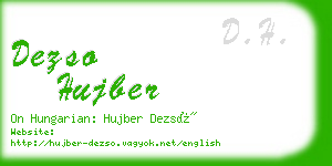 dezso hujber business card